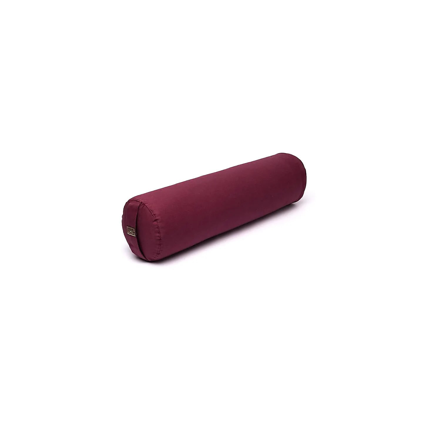 Bolster rond aubergine clair coton (OCS) | Pieralune