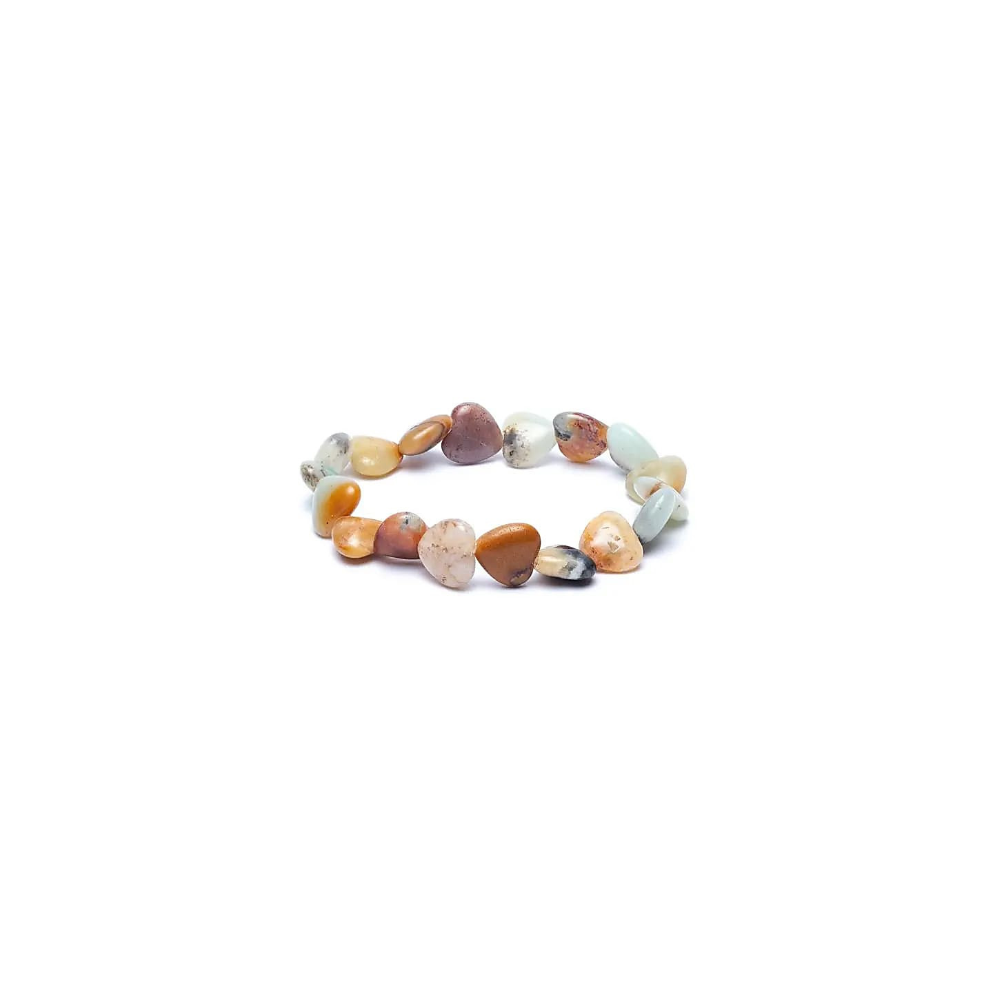 Bracelet élastique coeurs amazonite | Pieralune