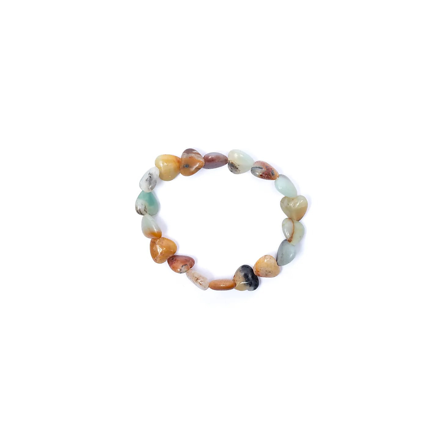 Bracelet élastique coeurs amazonite | Pieralune