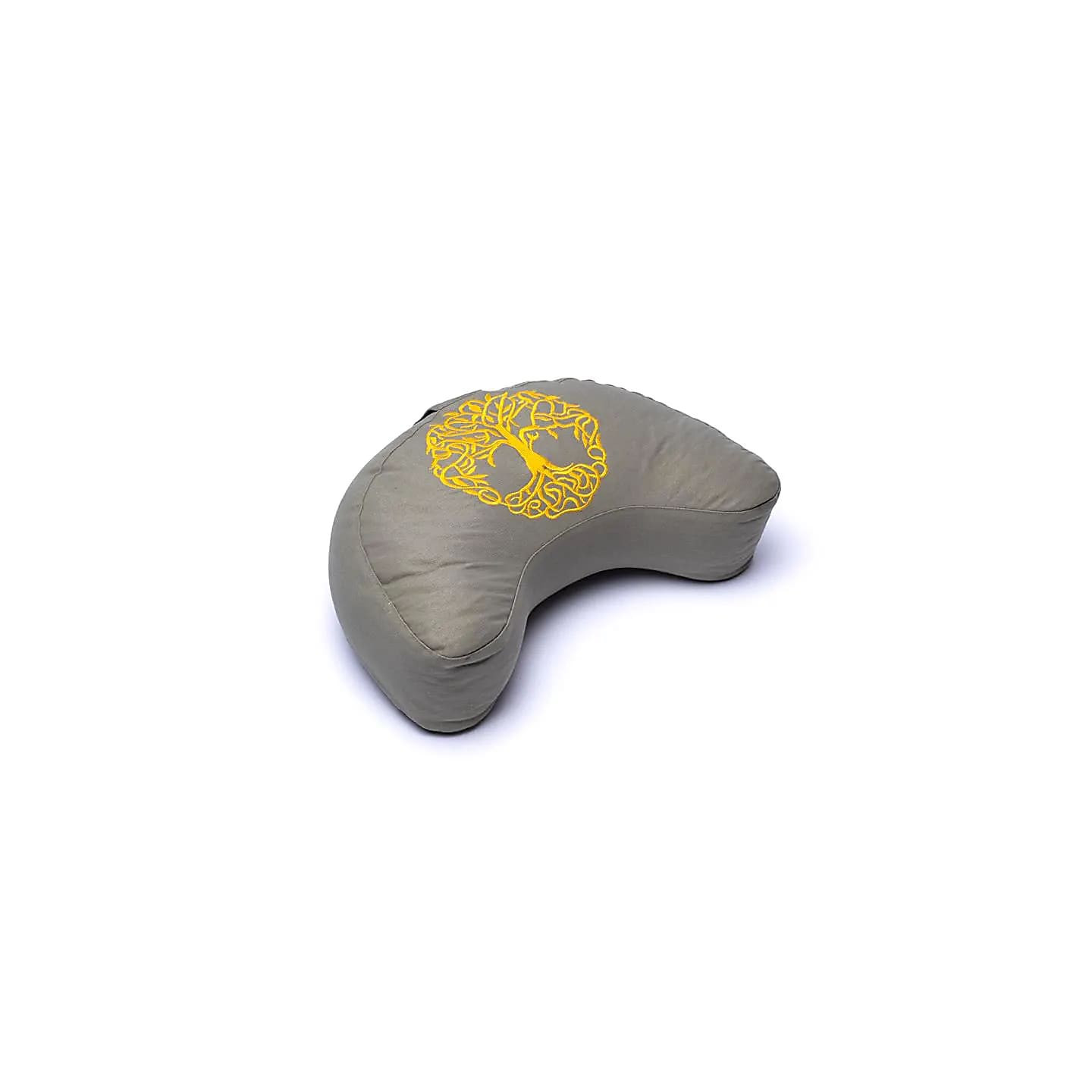 Coussin de méditation demi-lune vert arbre de vie coton... | Pieralune