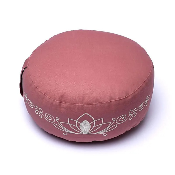 Coussin de méditation rose ancien lotus coton biologiqu... | Pieralune