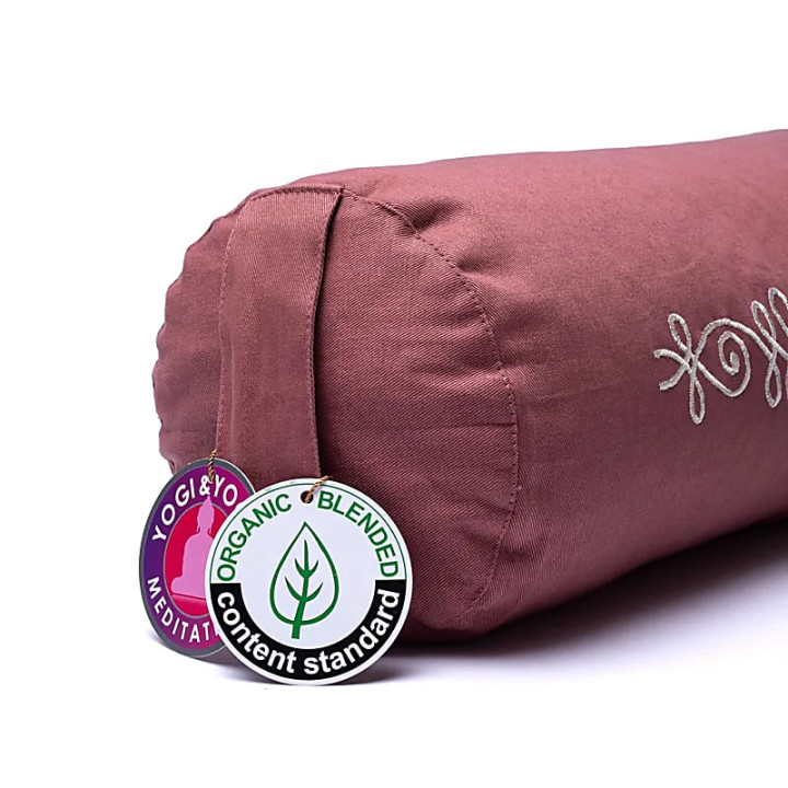 Bolster de méditation rose ancien lotus coton biologiqu... | Pieralune