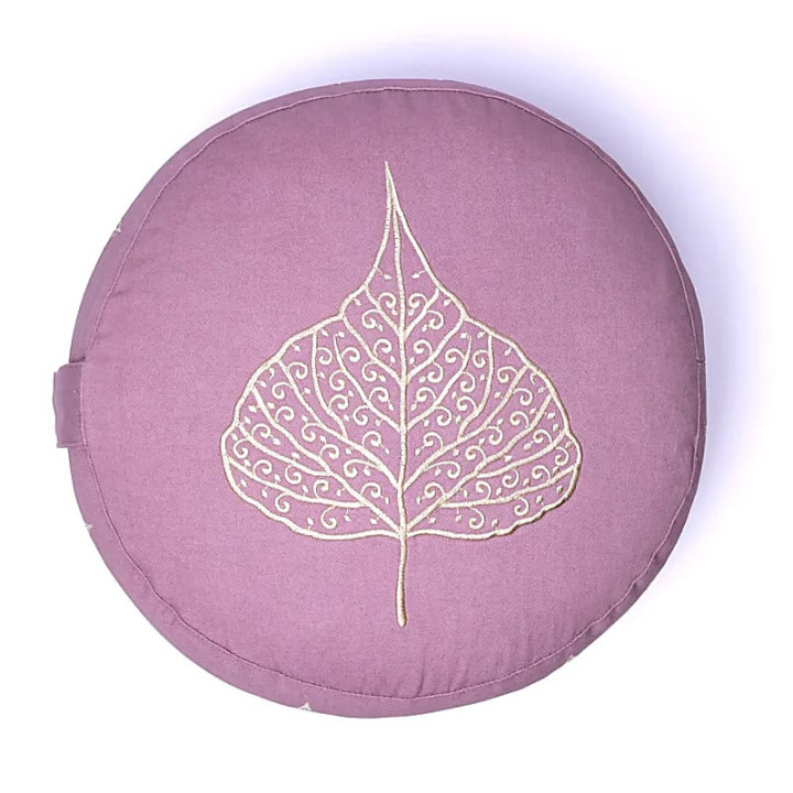 Coussin de méditation lilas feuille de bodhi coton biol... | Pieralune
