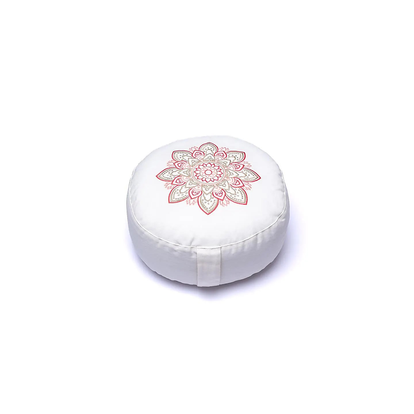 Coussin de méditation blanc mandala coton biologique (OCS) | Pieralune