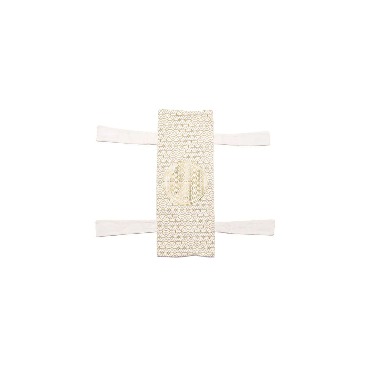 Coussin pour banc de méditation blanc Fleur de Vie avec... | Pieralune