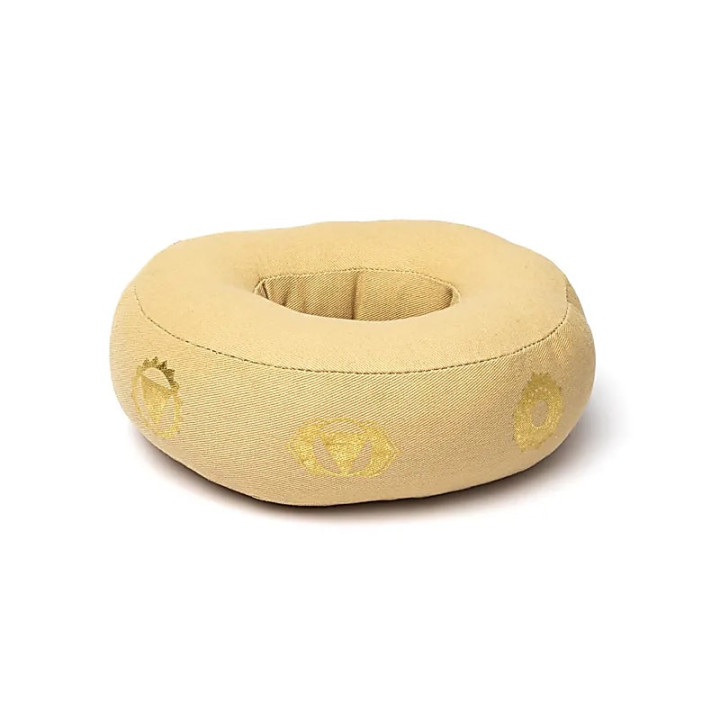 Coussin de bol chantant 7 chakras beige M | Pieralune