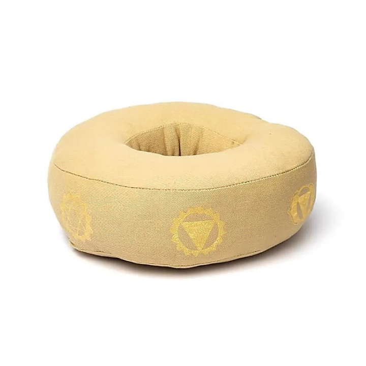 Coussin de bol chantant 7 chakras beige L | Pieralune