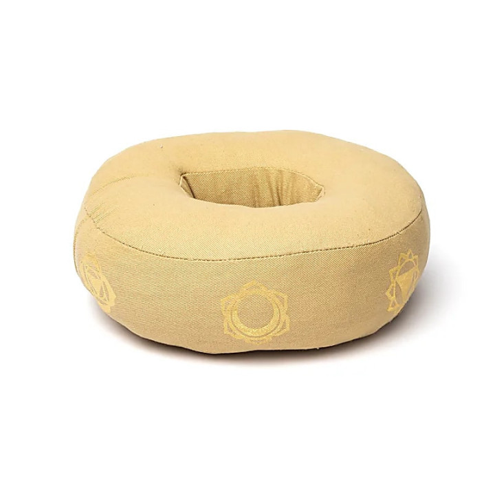 Coussin de bol chantant 7 chakras beige L | Pieralune