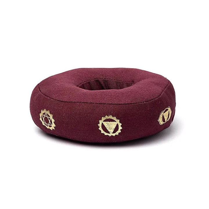 Coussin de bol chantant 7 chakras aubergine S | Pieralune