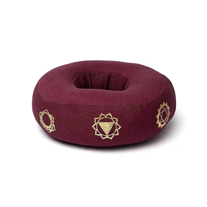 Coussin de bol chantant 7 chakras aubergine M | Pieralune