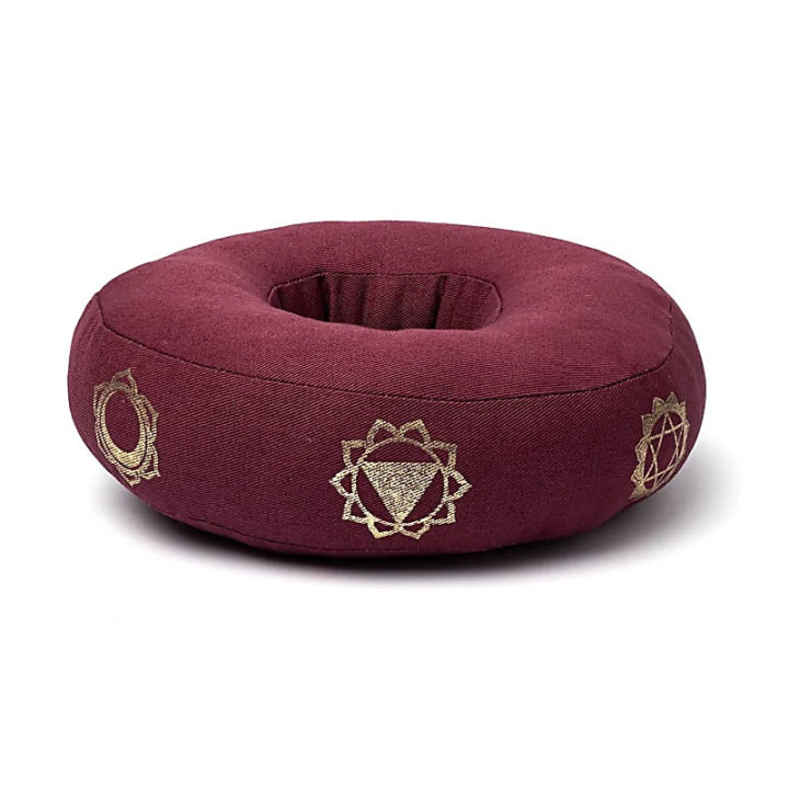 Coussin de bol chantant 7 chakras aubergine L | Pieralune