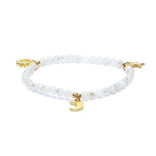 Bracelet élastique pierre de lune breloque étoile/lune/... | Pieralune