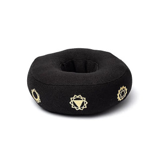 Coussin de bol chantant 7 chakras noir S | Pieralune