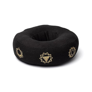 Coussin de bol chantant 7 chakras noir M | Pieralune