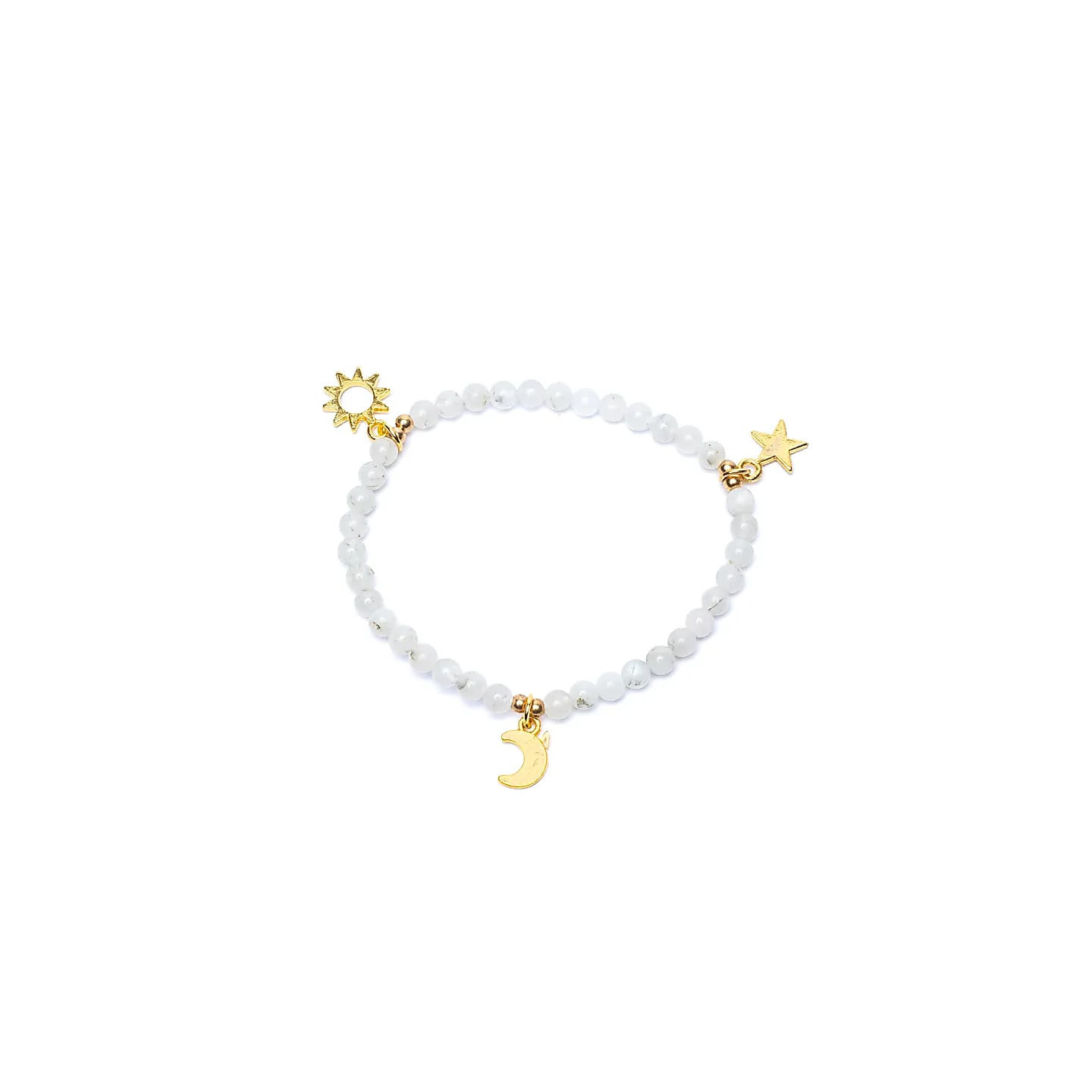 Bracelet élastique pierre de lune breloque étoile/lune/... | Pieralune