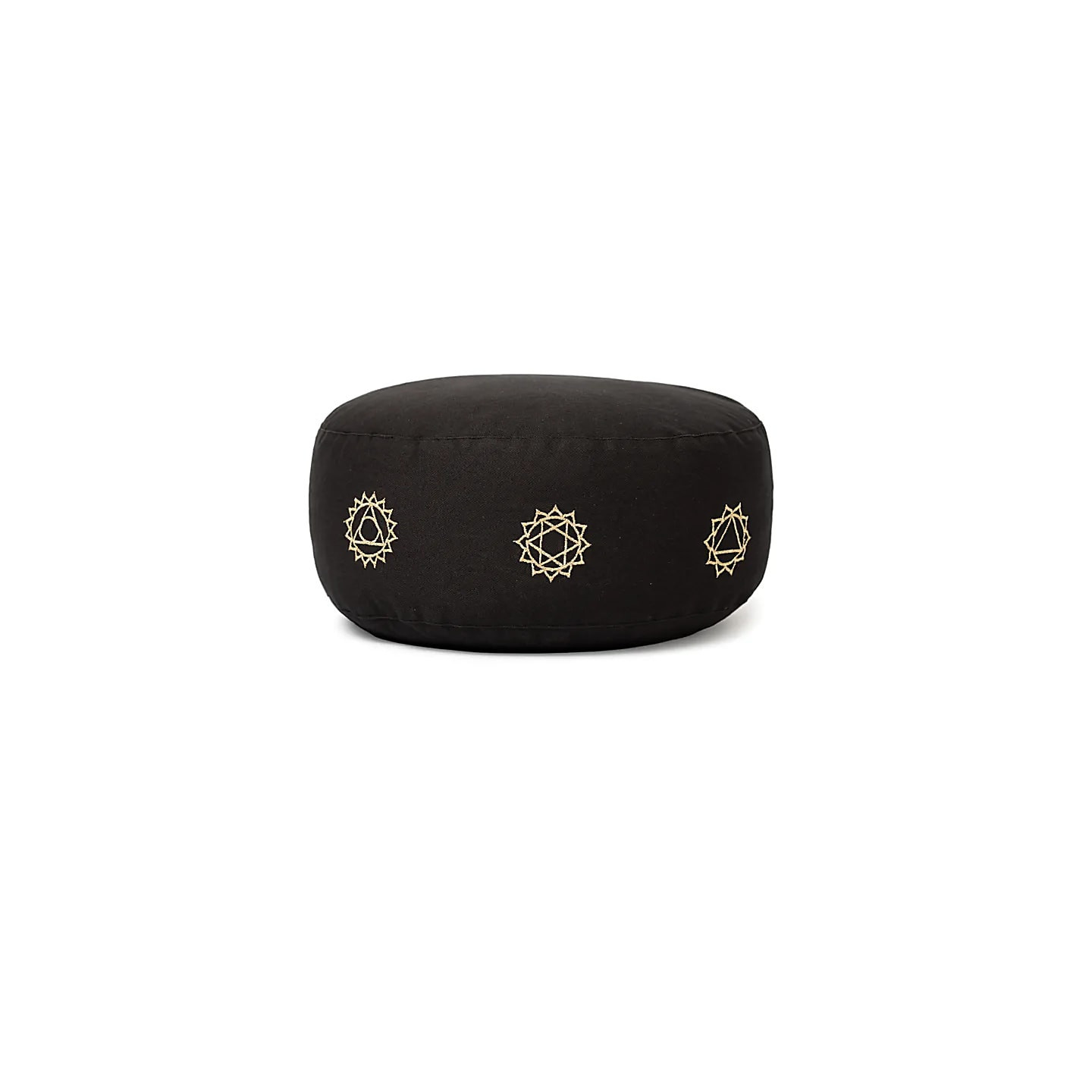 Coussin de méditation noir 7 chakras coton bio (OCS) | Pieralune