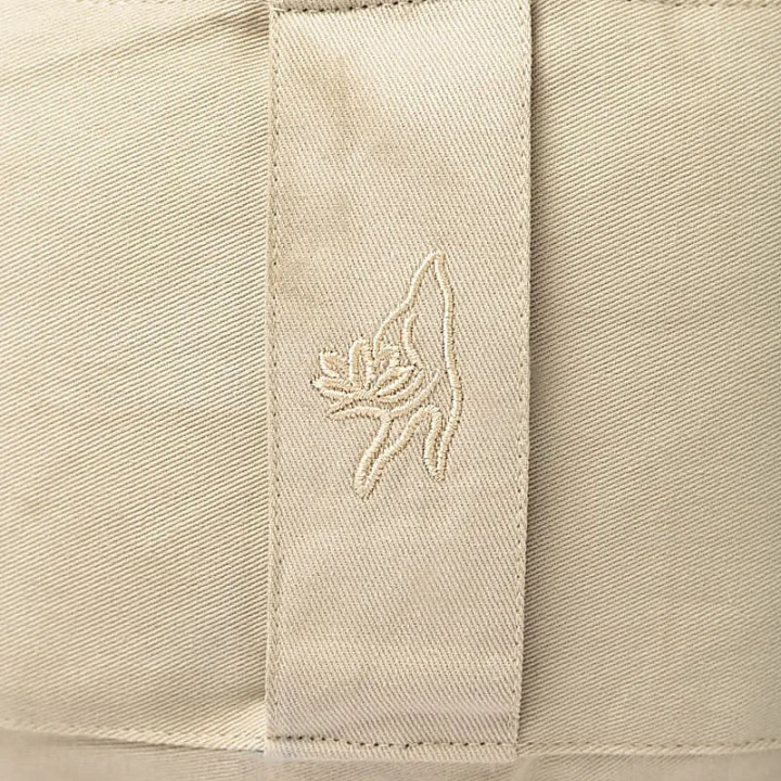 Coussin de méditation rond beige coton bio (OCS) | Pieralune