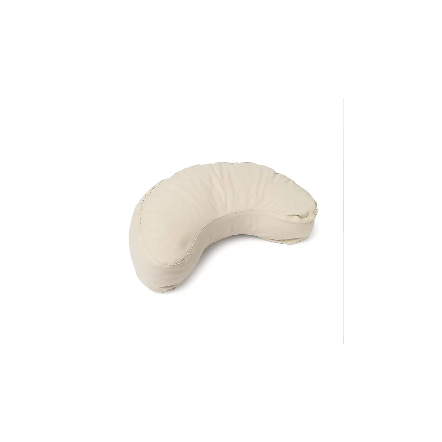 Coussin de méditation croissant beige coton bio (OCS) | Pieralune