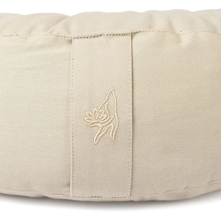 Coussin de méditation croissant beige coton bio (OCS) | Pieralune
