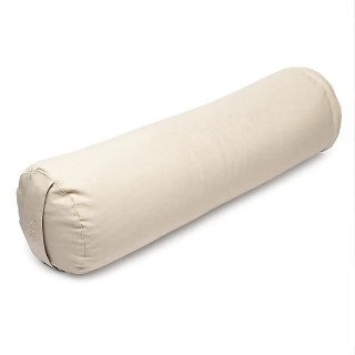 Coussin de méditation bolster beige coton bio (OCS) | Pieralune
