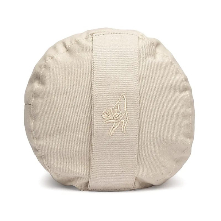 Coussin de méditation bolster beige coton bio (OCS) | Pieralune
