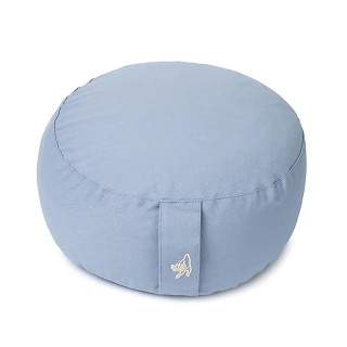 Coussin de méditation rond bleu coton bio (OCS) | Pieralune