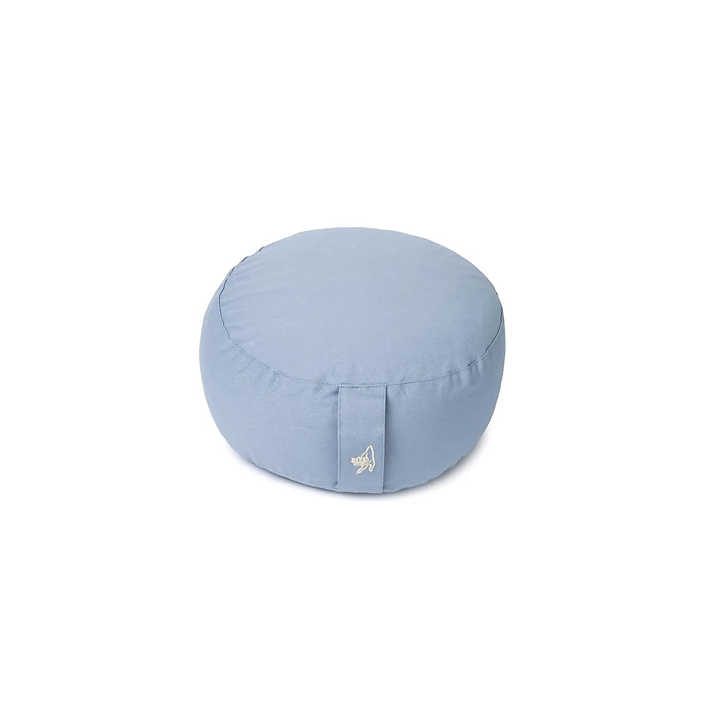 Coussin de méditation rond bleu coton bio (OCS) | Pieralune