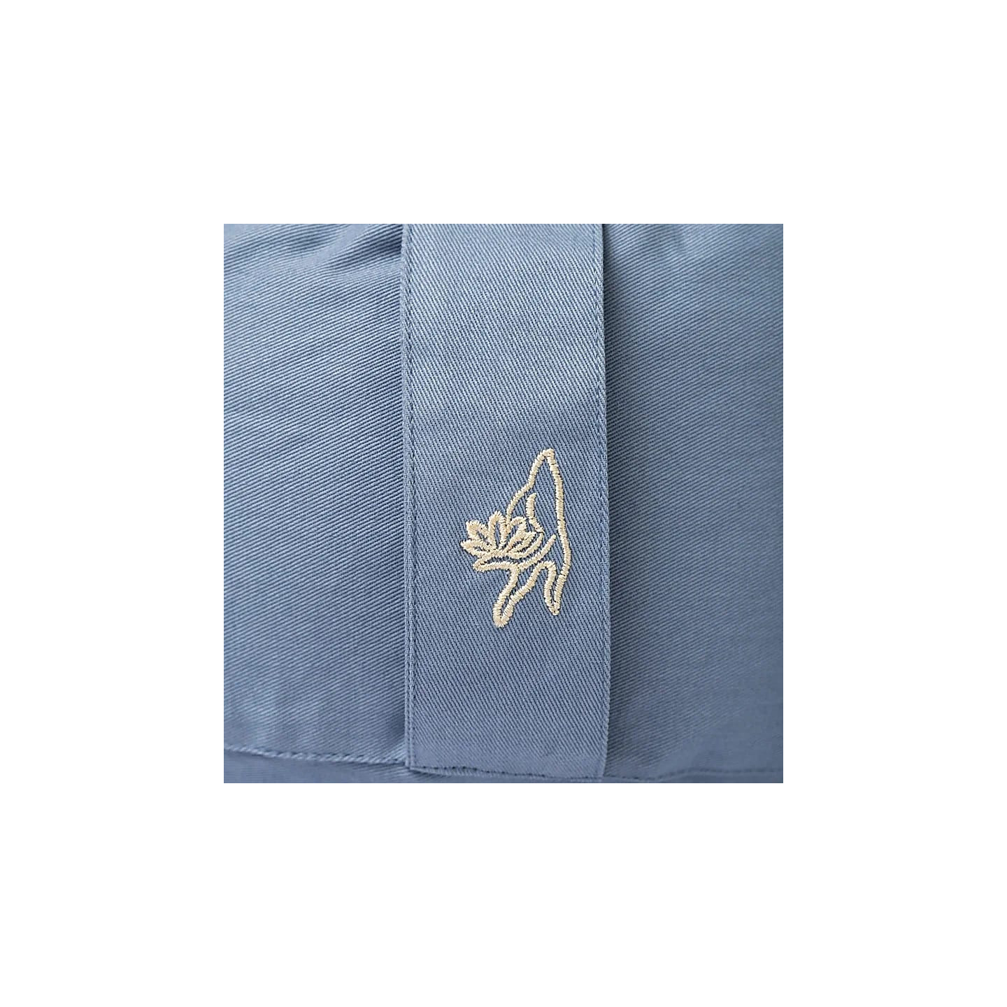 Coussin de méditation rond bleu coton bio (OCS) | Pieralune