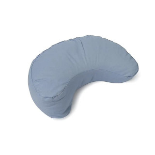 Coussin de méditation croissant bleu coton bio (OCS) | Pieralune