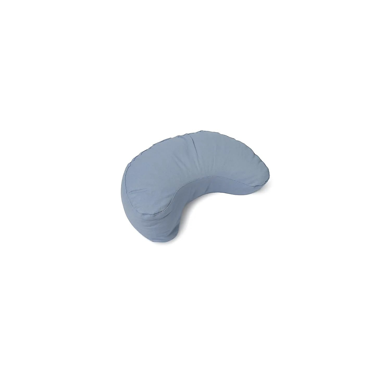 Coussin de méditation croissant bleu coton bio (OCS) | Pieralune