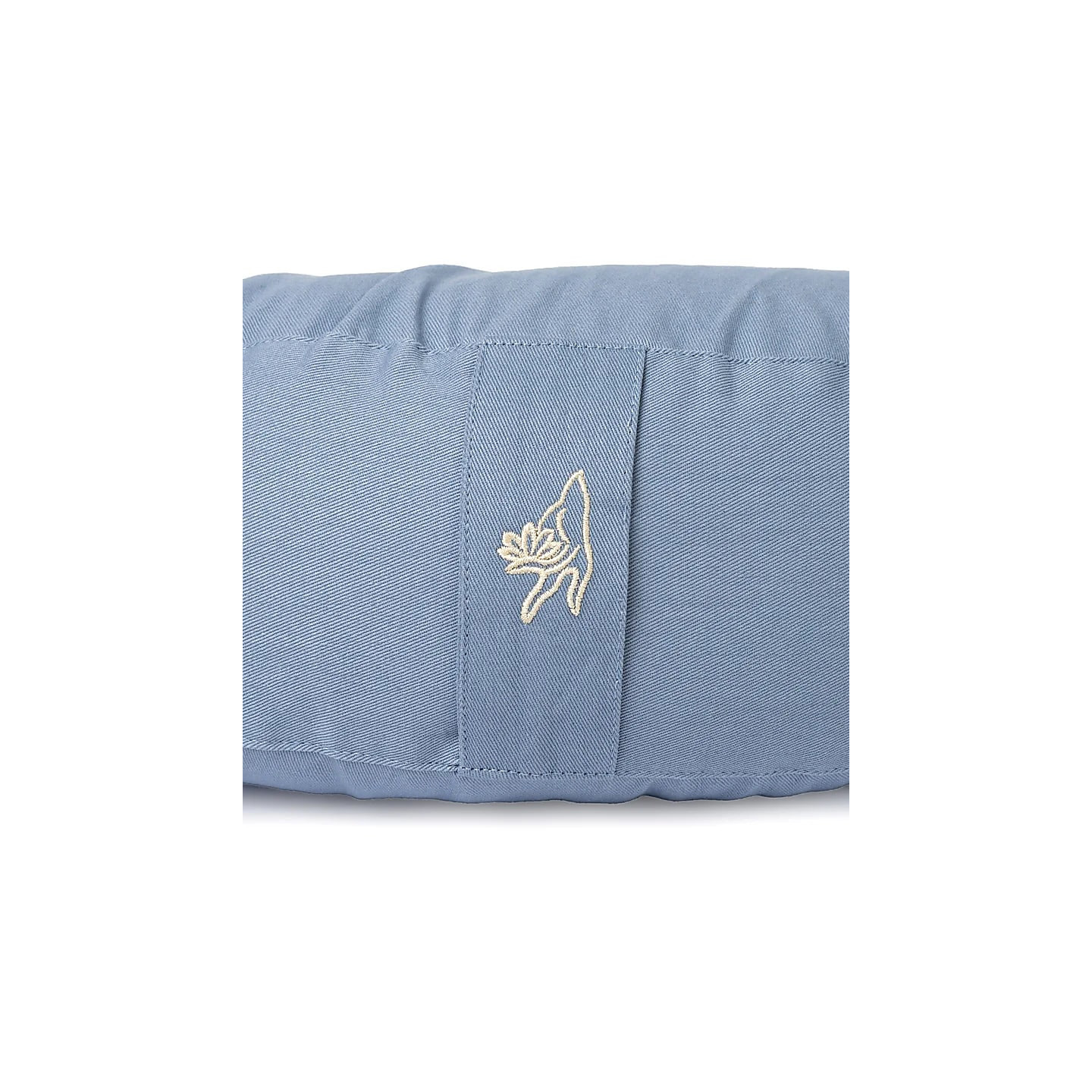 Coussin de méditation croissant bleu coton bio (OCS) | Pieralune
