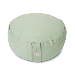 Coussin de méditation rond vert doux coton bio (OCS) | Pieralune