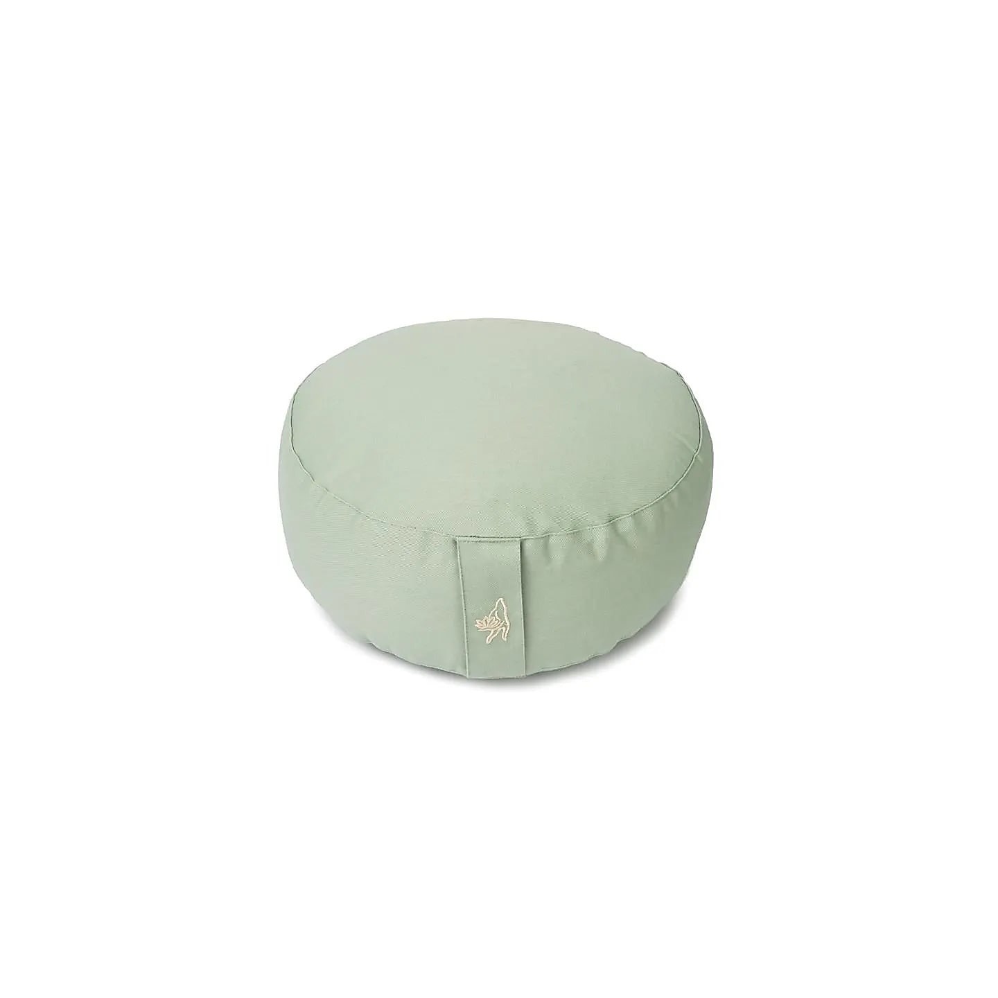Coussin de méditation rond vert doux coton bio (OCS) | Pieralune
