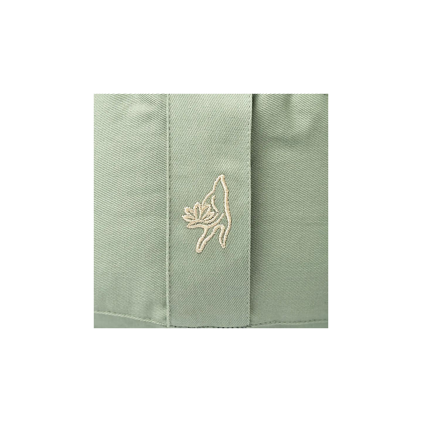 Coussin de méditation rond vert doux coton bio (OCS) | Pieralune