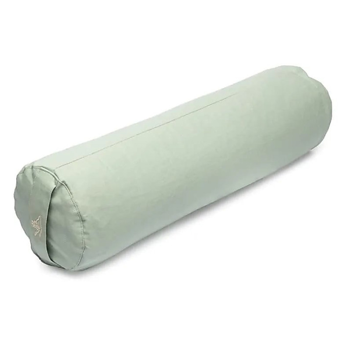Coussin de méditation bolster vert doux coton bio (OCS) | Pieralune
