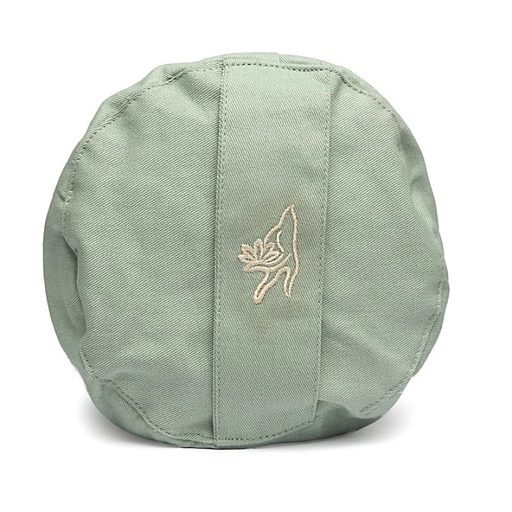 Coussin de méditation bolster vert doux coton bio (OCS) | Pieralune