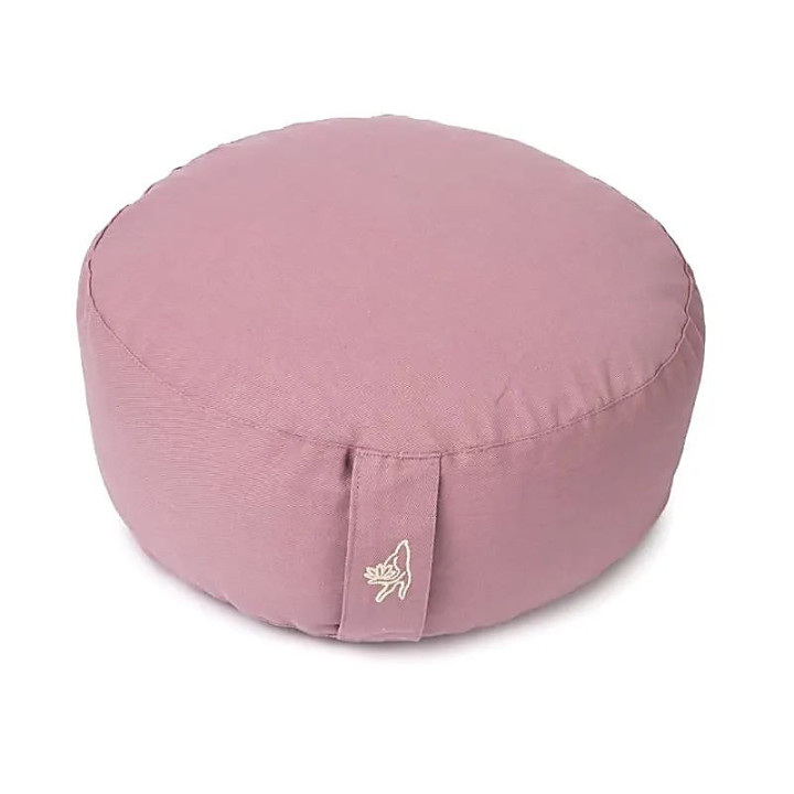 Coussin de méditation rond lilas coton bio (OCS) | Pieralune