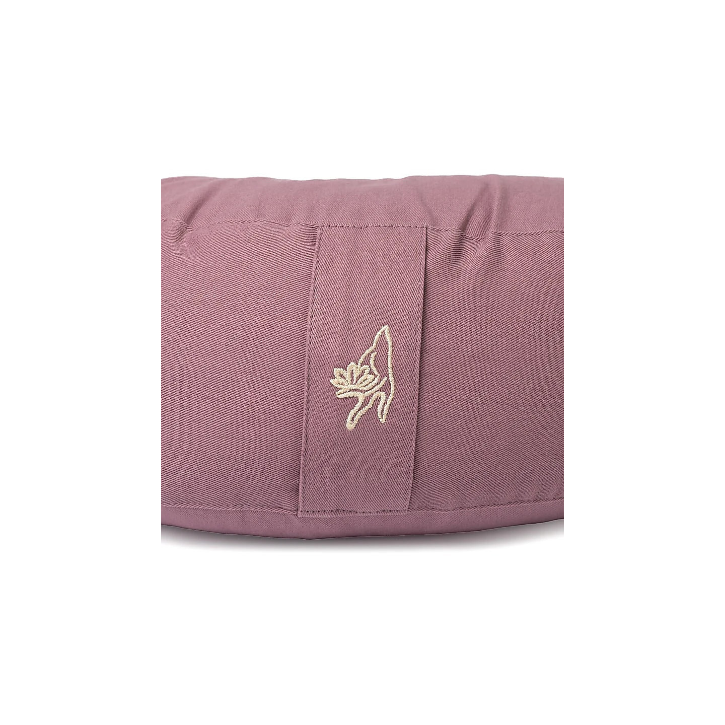 Coussin de méditation croissant lilas coton bio (OCS) | Pieralune