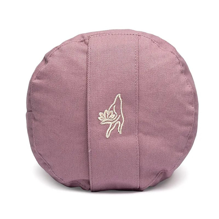 Coussin de méditation bolster lilas coton bio (OCS) | Pieralune