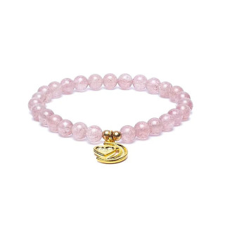 Bracelet élastique quartz fraise breloque coeur/lune pe... | Pieralune