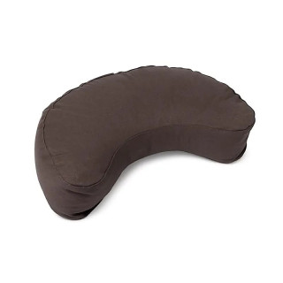 Coussin de méditation croissant anthracite coton bio (OCS) | Pieralune