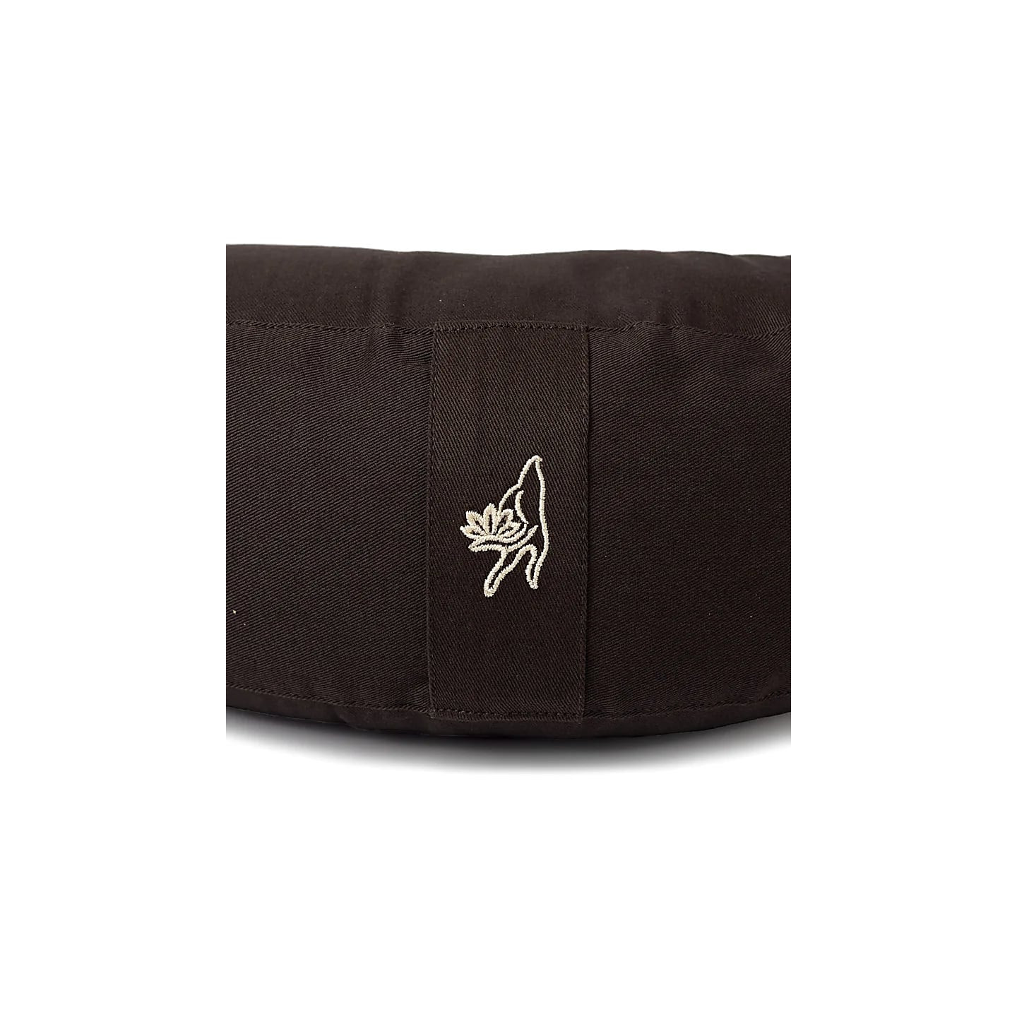 Coussin de méditation croissant anthracite coton bio (OCS) | Pieralune