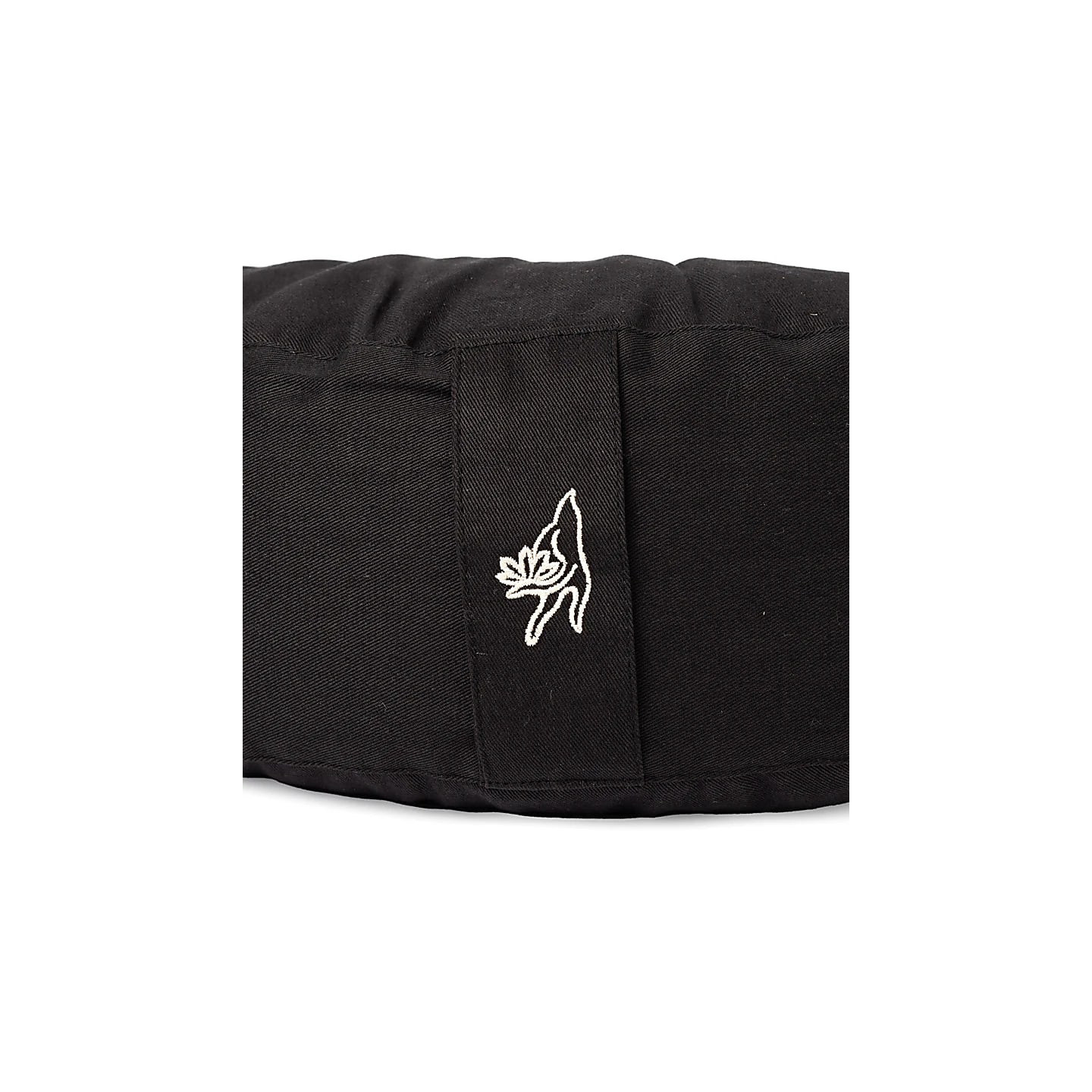 Coussin de méditation croissant noir coton bio (OCS) | Pieralune