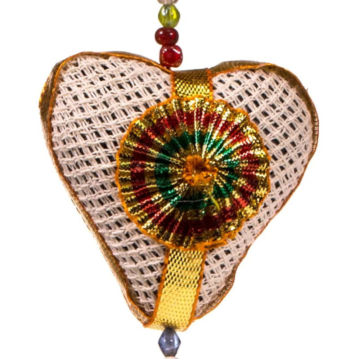 Guirlande de coeurs - toile de jute | Pieralune