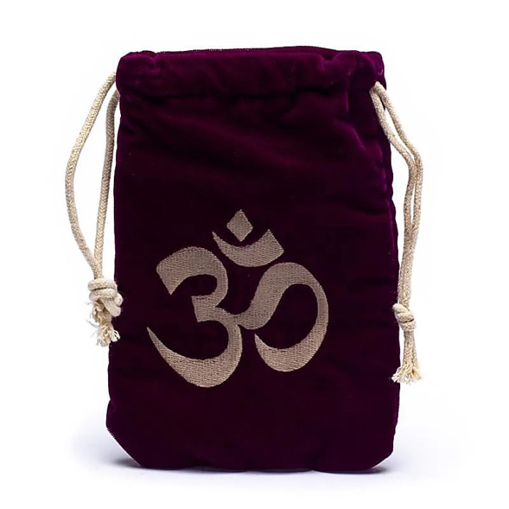 Pochette de velours avec symbole Om | Pieralune