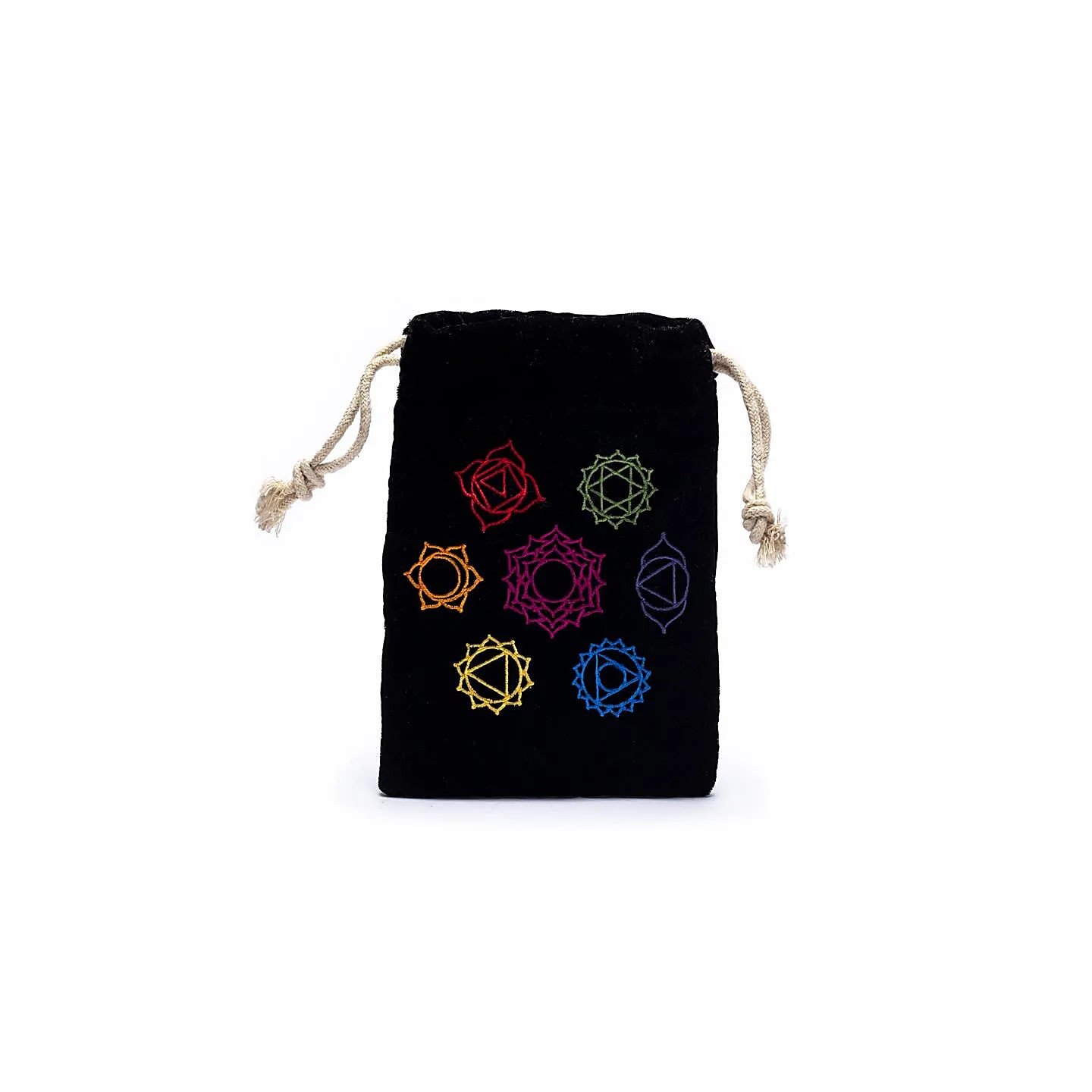 Pochette de velours avec 7 chakras | Pieralune