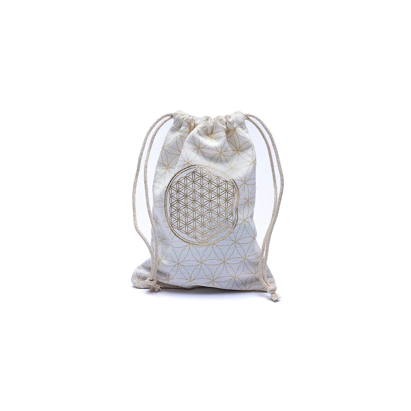 Sac en coton fleur de vie blanc | Pieralune