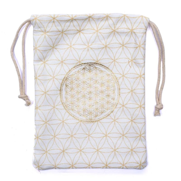 Sac en coton fleur de vie blanc | Pieralune