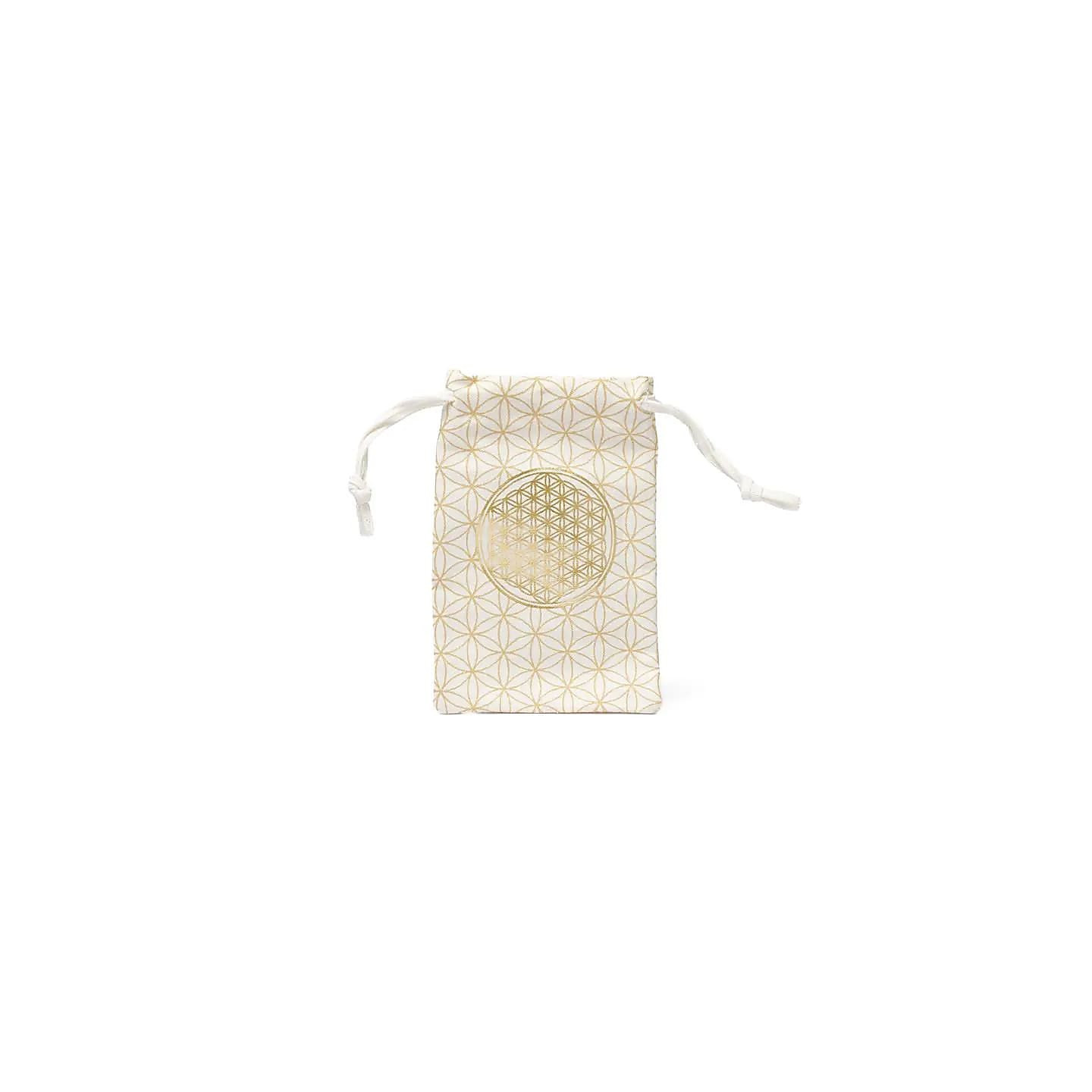 Pochette en coton Fleur de Vie blanche (GOTS) | Pieralune