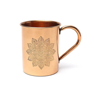 Tasse en cuivre Mandala gravé | Pieralune